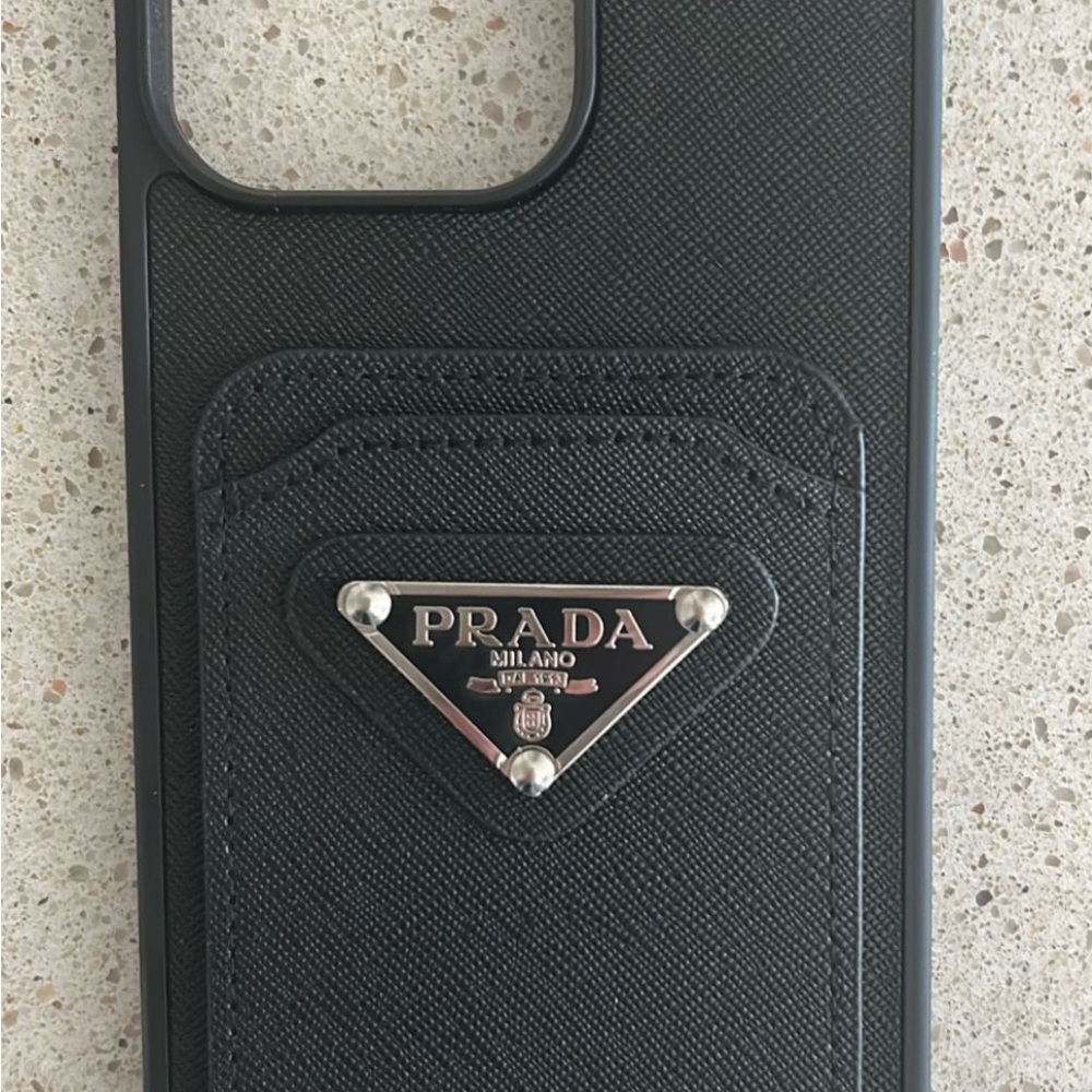 Prada Black Textured Phone Case